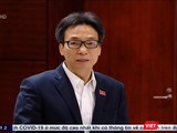 Phó Thủ tướng Vũ Đức Đam nhấn mạnh tại cuộc họp sáng nay, cần đảm bảo an toàn tối đa cho lực lượng phòng, chống dịch (Ảnh chụp màn hình cuộc họp khẩn)