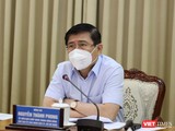 Ông Nguyễn Thành Phong - Chủ tịch UBND TP.HCM tại cuộc họp Ban Chỉ đạo phòng, chống dịch COVID-19 sáng 14/6 - Ảnh: TTBC
