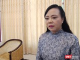 Bộ trưởng Bộ Y tế Nguyễn Thị Kim Tiến trả lời phỏng vấn báo chí sáng 20/9.