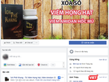 Quảng cáo vi phạm bị Cục An toàn thực phẩm xử phạt.