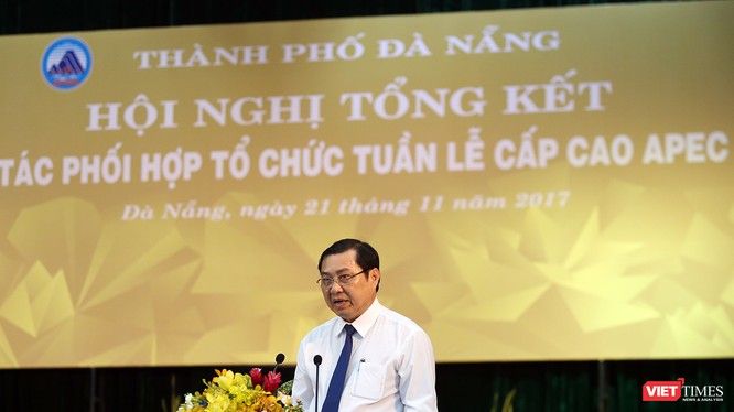 Chủ tịch UBND TP Đà Nẵng Huỳnh Đức Thơ đã đọc thư cảm ơn của Chủ tịch nước Trần Đại Quang gửi đồng bào, đồng chí và chiến sĩ thành phố Đà Nẵng