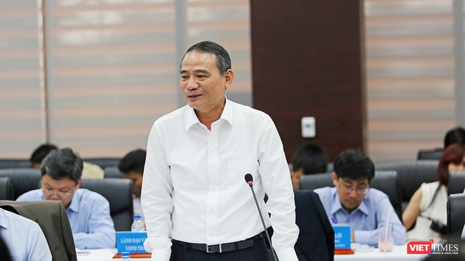Bí thư Thành ủy Đà Nẵng Trương Quang Nghĩa phát biểu tại buổi làm việc với đoàn công tác Bộ GTVT diễn ra chiều ngày 2/3