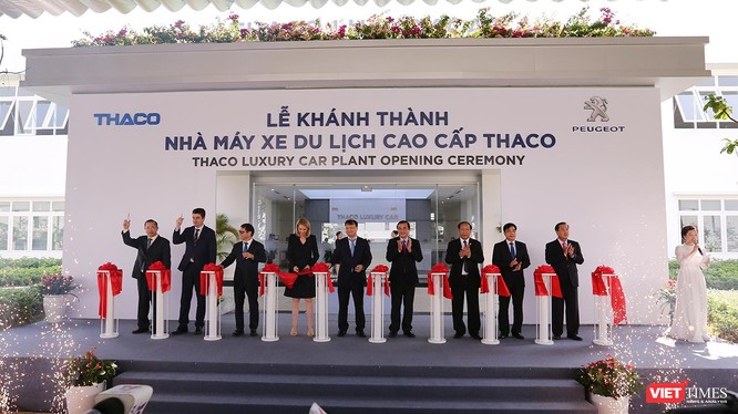 Nhà máy xe du lịch cao cấp Thaco theo tiêu chuẩn quốc tế tại Chu Lai (Quảng Nam) chính thức khánh thành.