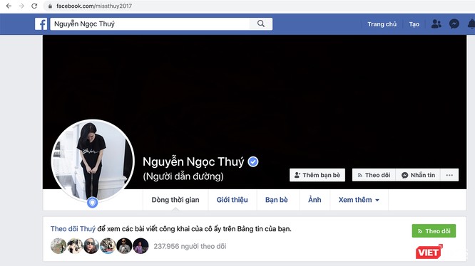 Ảnh chụp màn hình tài khoản facebook cá nhân mang tên “Nguyễn Ngọc Thúy” đã có hành vi kỳ thị người Đà Nẵng
