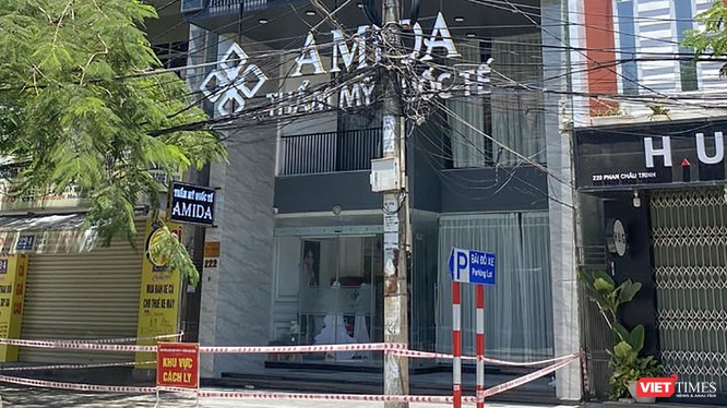 Thẩm mỹ viên AMIDA (Đà Nẵng), nơi có đến 41 người liên quan mắc COVID-19 trong mấy ngày qua