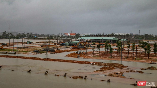 Dự án Khu phố chợ Chiên Đàn, xã Tam Đàn, huyện Phú Ninh, tỉnh Quảng Nambị ngập nặng nề khi có mưa lớn