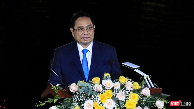 Thủ tướng Chính Phủ Phạm Minh Chính phát biểu tại lễ Khai mạc năm Du lịch Quốc gia – Quảng Nam 2022