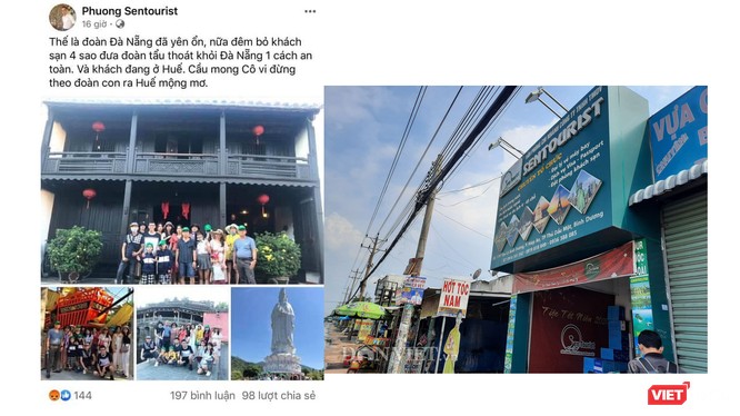 Công ty du lịch có lãnh đạo “khoe” chiến tích “trốn” dịch COVID-19 từ Đà Nẵng ra Huế khiến dân mạng dậy sóng còn chưa có giấy phép lữ hành (Ảnh: Hòa Bình ghép) 