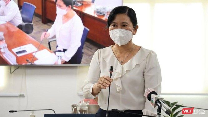Chánh văn phòng Sở Y tế Nguyễn Thị Huỳnh Mai cho biết ngành y tế TP.HCM đã rút ra 10 bài học kinh nghiệm. Ảnh: TTBC