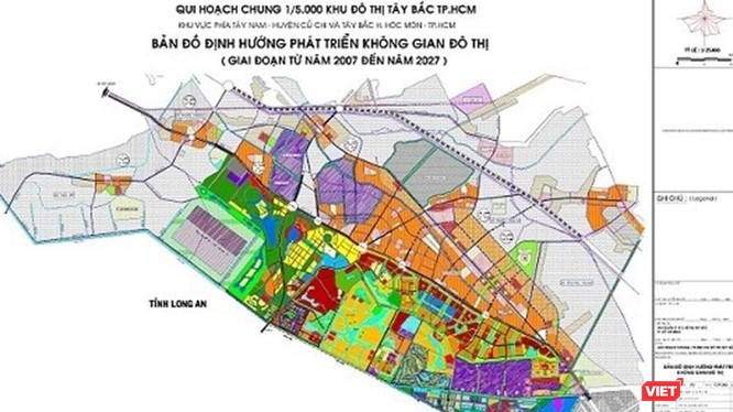 Bản đồ Khu đô thị Tây Bắc - Ảnh: Sở Quy hoạch Kiến trúc TP.HCM 