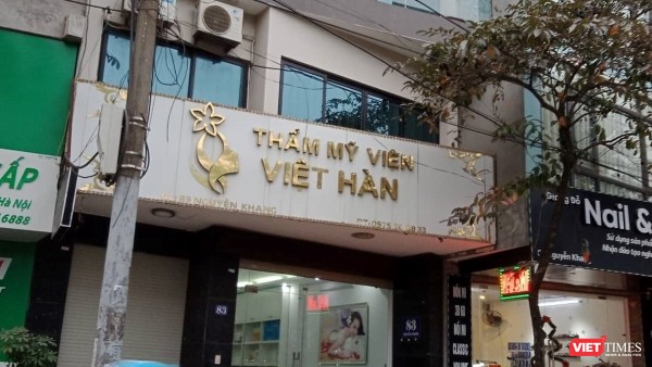 Thẩm mỹ viện Việt Hàn có địa chỉ tại Nguyễn Khang, Cầu Giấy, Hà Nội.