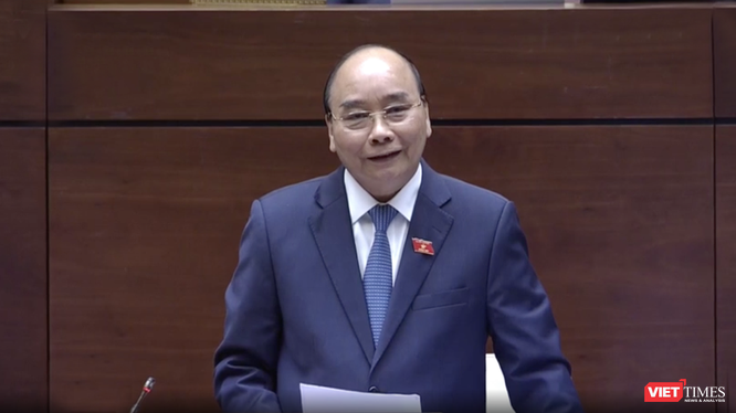 Thủ tướng Chính phủ Nguyễn Xuân Phúc trong phiên trả lời chất vấn chiều nay.
