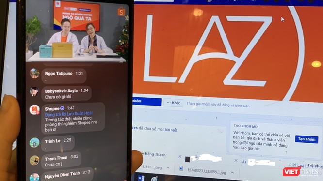 Hoạt động livestream trên Facebook và Youtube của các sàn thương mại điện tử nở rộ trong năm 2019. 
