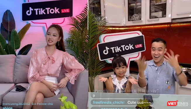Amee, Ba và Bối tham gia livestream trên TikTok kêu gọi chống dịch COVID-19. 