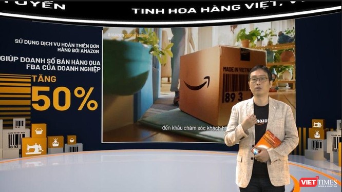 Ông Gijae Seong, Giám đốc Điều hành Amazon Global Selling Việt Nam phát biểu tại sự kiện.