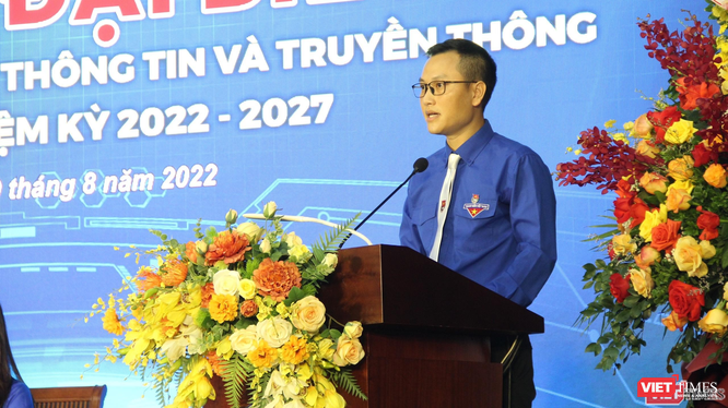 Bí thư Đoàn Thanh niên Bộ TT&TT nhiệm kỳ 2022 - 2027 Nguyễn Anh Cương.