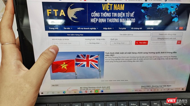 Cổng hông tin điện tử về các Hiệp định Thương mại Tự do của Việt Nam tại địa chỉ https://fta.moit.gov.vn/.