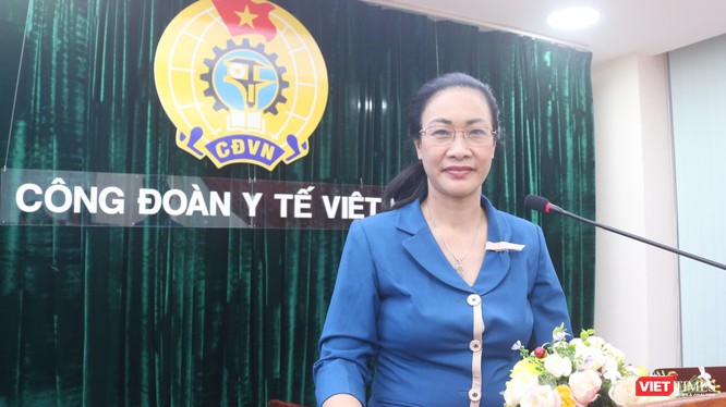 PGS.TS. Phạm Thanh Bình – Chủ tịch Công đoàn Y tế Việt Nam (Ảnh: Minh Thuý) 