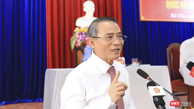 Bí thư Thành ủy Đà Nẵng Trương Quang Nghĩa tại buổi tiếp xúc cử tri quận Hải Châu của Đoàn đại biểu Quốc hội TP Đà Nẵng 
