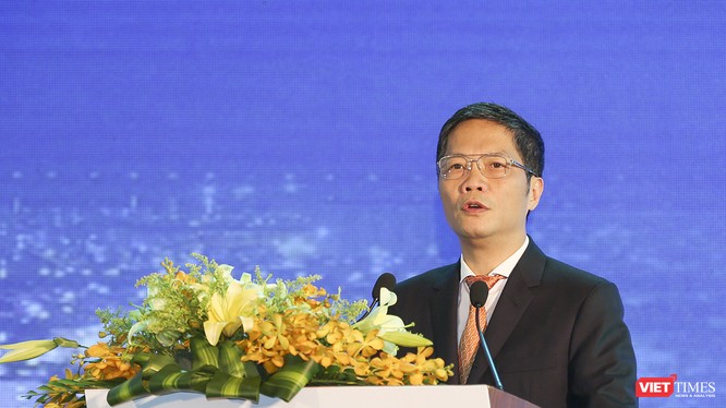 Ông Trần Tuấn Anh - Bộ trưởng Bộ Công Thương phát biểu khai mạcdiễn đàn Logistics Việt Nam 2019 lần thứ 7 (VLF 2019) diễn ra tại Đà Nẵng