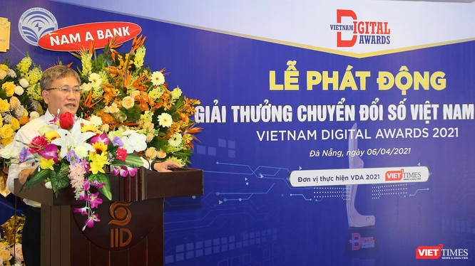 Ông Nguyễn Quang Thanh – Giám đốc Sở TT&TT TP Đà Nẵng phát biểu tại lễ phát động Giải thưởng giải thưởng “Chuyển đổi số Việt Nam - Vietnam Digital Awards” năm 2021 tại Đà Nẵng.