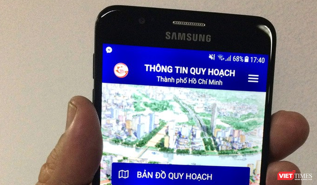 Thông tin quy hoạch tại TPHCM có thể xem trên điện thoại thông minh