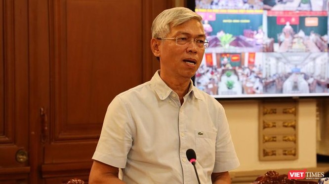 Ông Võ Văn Hoan – Phó Chủ tịch UBND TP.HCM tại cuộc họp Ban chỉ đạo phòng, chống COVID-19 (Ảnh: Khang Minh) 