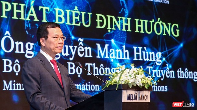 Bộ trưởng Nguyễn Mạnh Hùng cho rằng sứ mệnh của an toàn, an ninh mạng Việt Nam là bảo vệ sự thịnh vượng của Việt Nam trên không gian mạng.