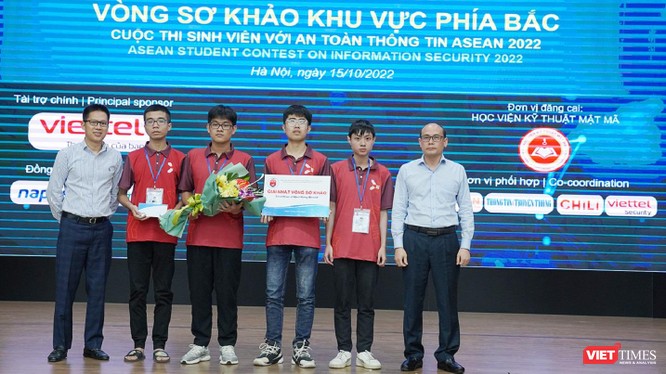Đội KMA.L3N0V0 của Học viện Kỹ thuật mật mã giành điểm cao nhất tại vòng thi sơ khảo Sinh viên với An toàn thông tin.