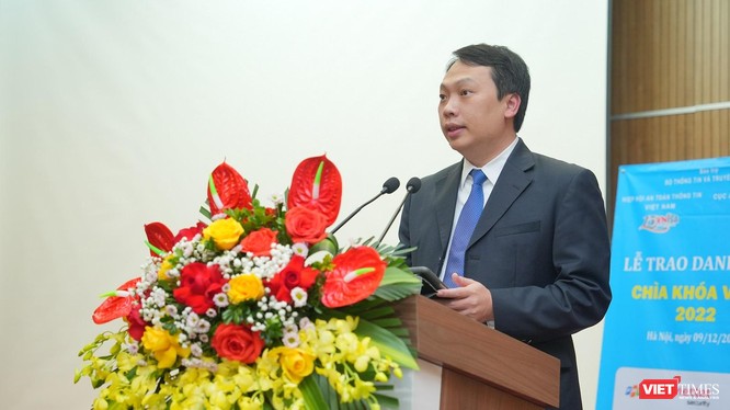 Thứ trưởng Nguyễn Huy Dũng phát biểu tại Lễ trao giải Chìa khoá vàng 2022.