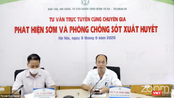 Bệnh viện Bạch Mai tổ chức tư vấn trực tuyến phát hiện sớm và phòng, chống sốt xuất huyết (Ảnh: Minh Thúy - nguồn: FB BV Bạch Mai) 