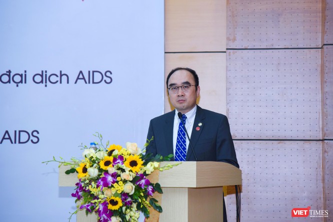 PGS.TS. Lê Minh Giang - Phó Giám đốc Trung tâm Đào tạo và Nghiên cứu về lạm dụng chất –HIV phát biểu khai mạc hội thảo