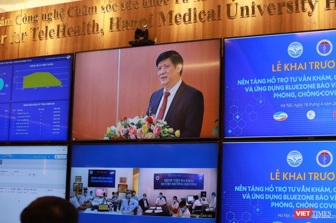 Thứ trưởng Thường trực Bộ Y tế Nguyễn Thanh Long phát biểu tại lễ khai mạc nền tảng khám, chữa bệnh từ xa