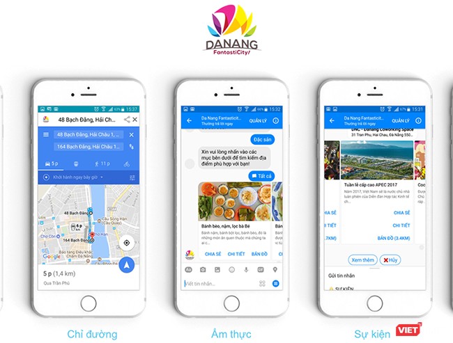 Ứng dụng có thể cung cấp tất cả các thông tin du lịch cho du khách bằng hệ thống trả lời tự động như chat messenger