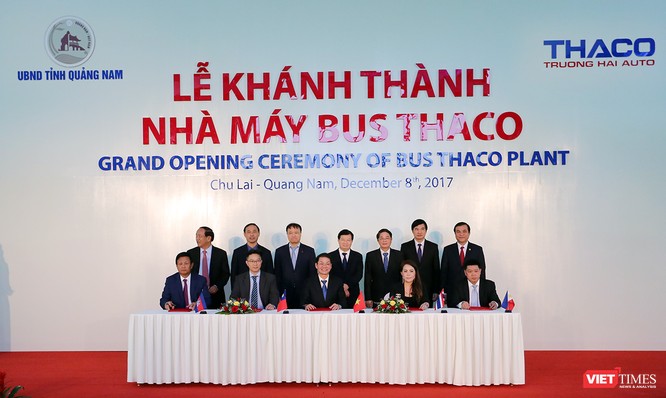 trong khuôn khổ sự kiện, Thaco và đối tác đã ký kết các hợp đồng xuất khẩu xe bus mang thương hiệu Thaco sang thị trường các nước: Thái Lan, Đài Loan, Philippines, Campuchia với tổng doanh số 1.150 xe