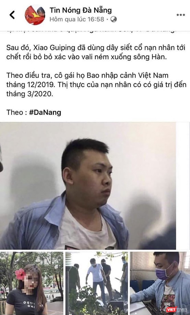 Công an Đà Nẵng xử lý chủ trang mạng tung tin sai về vụ án người Trung Quốc giết người chặt xác ảnh 1