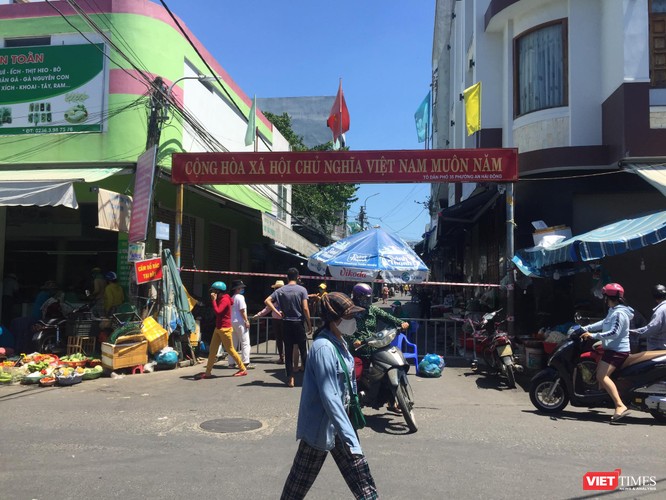Đà Nẵng: Chợ An Hải Đông đã được dỡ rào chắn phong tỏa ảnh 2