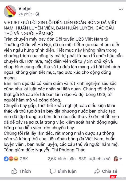 Dân mạng phản ứng lời xin lỗi của CEO Vietjet về màn trình diễn phản cảm ảnh 1