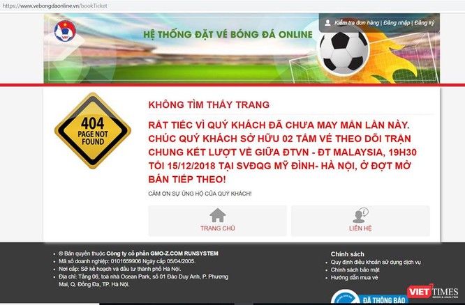 Website bán vé trận Việt Nam vs Malaysia liên tục “ngất”, VFF lên tiếng cảnh báo vé giả ảnh 3
