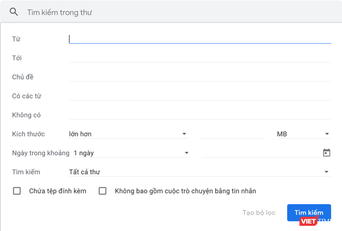 Ghim thanh hộp thư đến gmail