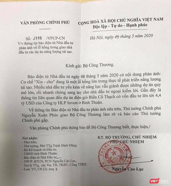 Thủ tướng chỉ đạo làm rõ lỗ hổng “xin - cho” trong phát triển năng lượng tái tạo ảnh 1