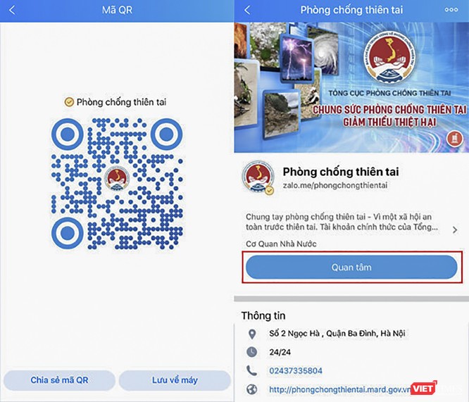 Người dân có thể cập nhật thông tin về mưa lũ, đường dây nóng hỗ trợ sơ tán, qua Zalo ảnh 1