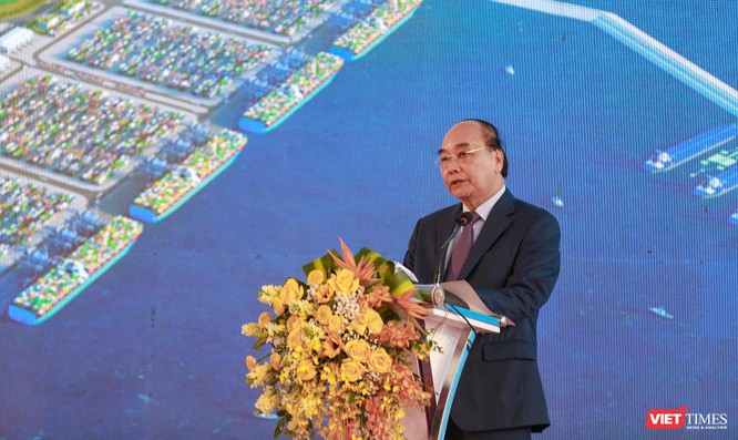 Chủ tịch nước Nguyễn Xuân Phúc dự lễ khởi công xây dựng dự án bến cảng Liên Chiểu (Đà Nẵng) ảnh 1