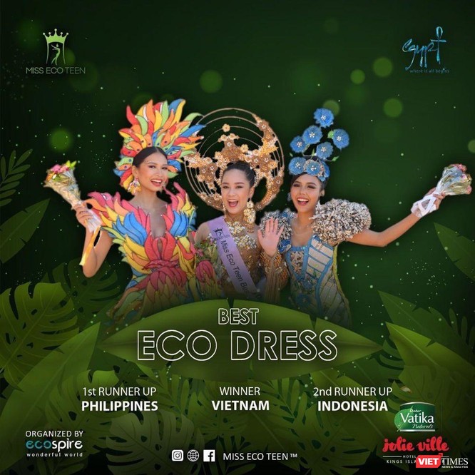 Việt Nam đoạt giải Nhất trang phục vì môi trường tại Miss Eco Teen International ảnh 6