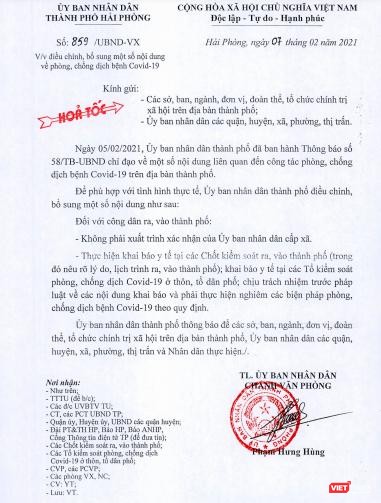 Dân kêu trời vì bị "bỏ bom", Hải Phòng "nói lại" về giấy xác nhận sau nửa ngày áp dụng ảnh 1