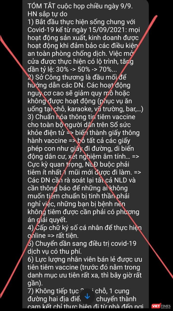 Có hay không chuyện Hà Nội bắt đầu "sống chung với dịch COVID-19" từ 15/9 tới? ảnh 1