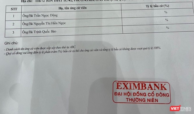 ĐHĐCĐ năm 2020 của Eximbank lại thất bại trong lần thứ 3 tổ chức ảnh 9