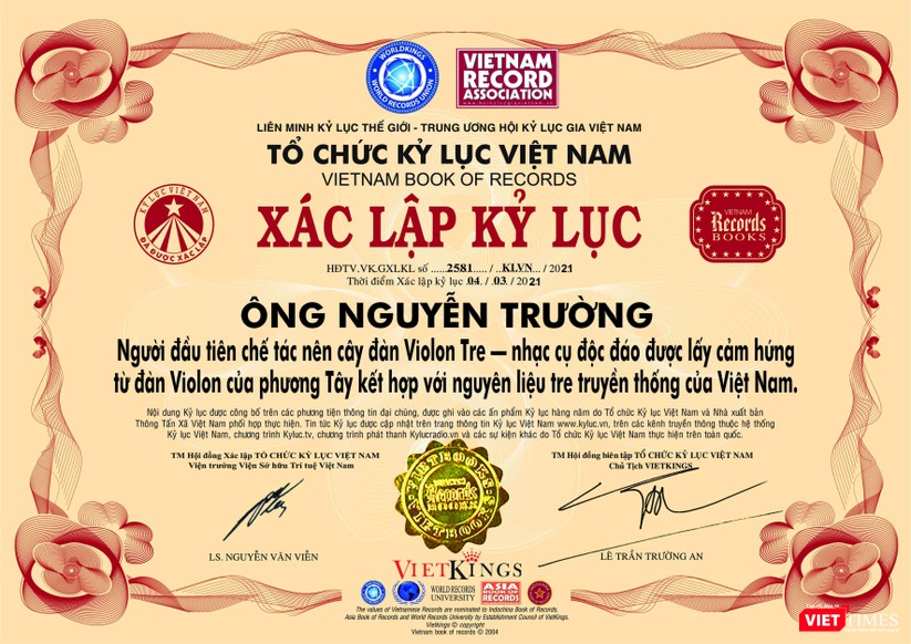 Xác lập kỷ lục cho cây đàn độc đáo VioKram ảnh 1