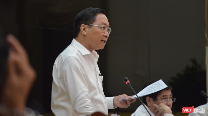 Ông Nguyễn Tấn Bỉnh, GĐ Sở Y tế TP HCM (Ảnh: Hiếu Nguyễn)