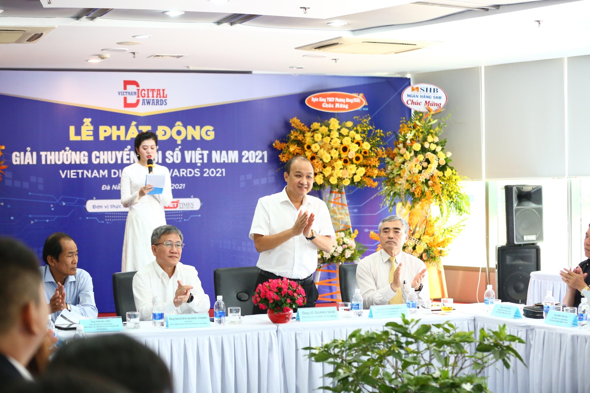 Ông Lê Quang Nam, Phó Chủ tịch UBND thành phố Đà Nẵng phát biểu tại Lễ phát động Giải thưởng Chuyển đổi số Việt Nam 2021